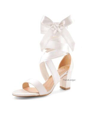 Lace Up Chunky Block Heel Open Toe Strappy Sandals Suede Dressy Summer Heels